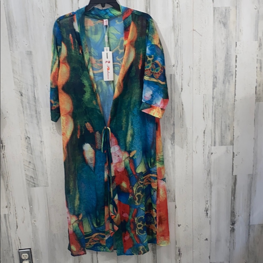 0627 Fenlanse Colorful Abstract Kimono